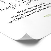 Sanftmaskenstation signiert rosafarbenes grünes Go Poster (Ecke)