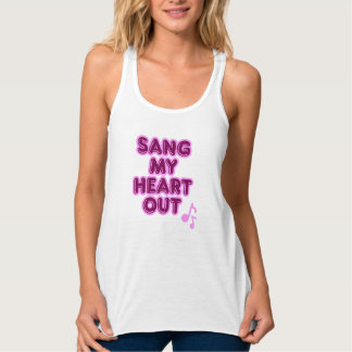 Sang my heart out white tank top