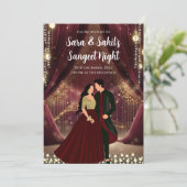 Sangeet Einladungen & Digital-Sangeet-Karten (Stehend Vorderseite)