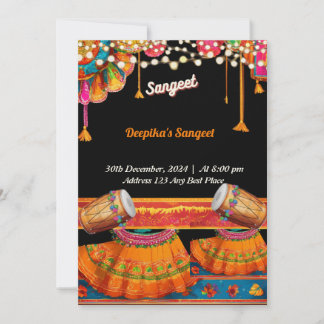 Sangeet-Einladungskarte Einladung