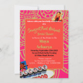 Sangeet Mehndi Henna Brautparty Bollywood Einladung (Rückseite)
