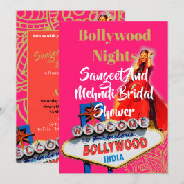 Sangeet Mehndi Henna Brautparty Bollywood Einladung