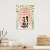 Sangeet mehndi indische Hochzeitsempfang Poster (Küche)