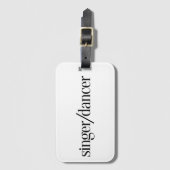 Sänger/Dancer Gepäckmarke Gepäckanhänger (Vorderseite Vertikal)