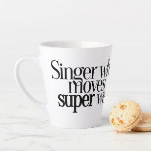 Sänger, der sich super gut bewegt milchtasse