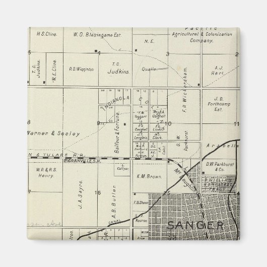 Sanger, Kalifornien Magnet (Vorne)