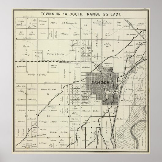 Sanger, Kalifornien Poster (Vorne)