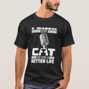 Sänger Katze Chorleiter Mitglied Chor Singen T-Shirt