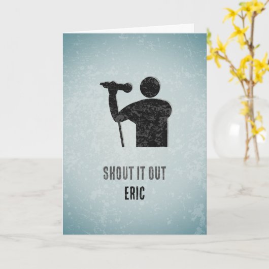 Sänger / Lautsprecher bei Mic - Custom Occaise for Karte (Gelbe Blume)