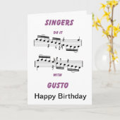 Sänger machen das mit Gusto Karte (Gelbe Blume)