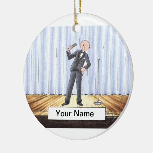 Sänger - Mann Keramikornament (Links)