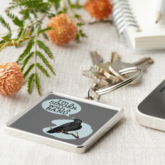 Sänger mit Band Schlüsselanhänger (Seite)