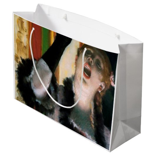 Sänger mit Handschuh, Edgar Degas Große Geschenktüte (Rückseite Schrägansicht)