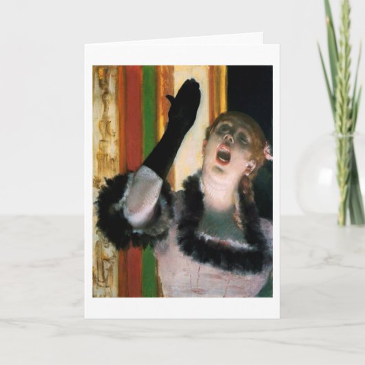 Sänger mit Handschuh, Edgar Degas Karte (Vorderseite)