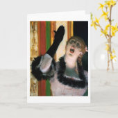Sänger mit Handschuh, Edgar Degas Karte (Gelbe Blume)