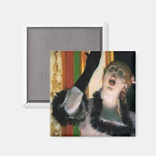 Sänger mit Handschuh, Edgar Degas Magnet (Vorderseite/Rückseite)