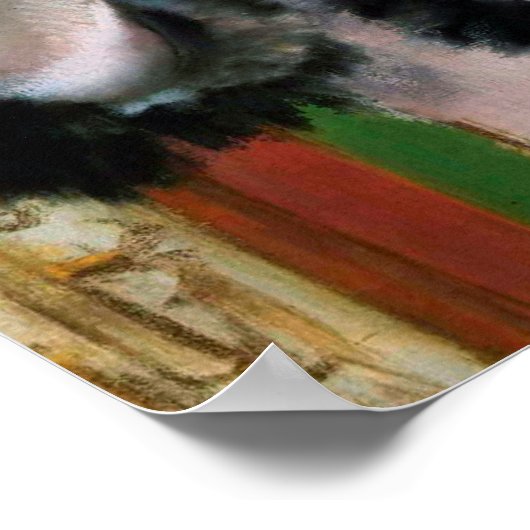 Sänger mit Handschuh, Edgar Degas Poster (Ecke)