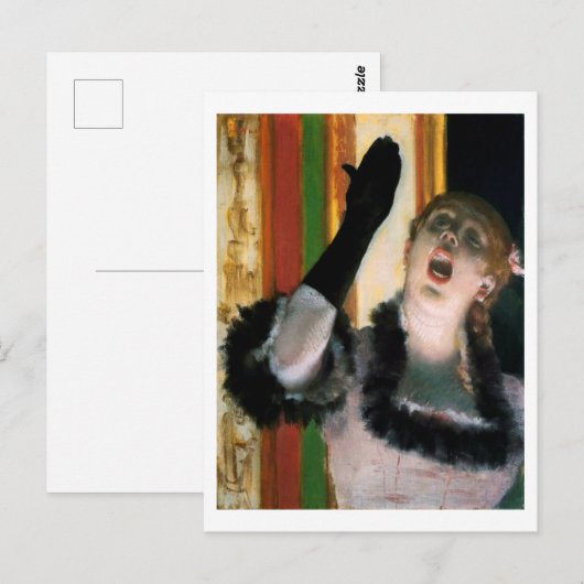 Sänger mit Handschuh, Edgar Degas Postkarte (Vorne/Hinten)