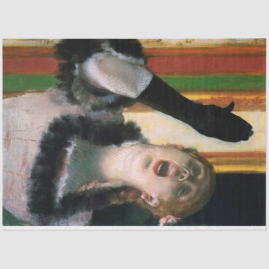 Sänger mit Handschuh, Edgar Degas Seidenpapier (Vorderseite)