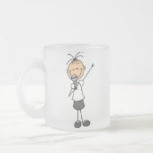 Sänger-Mug mit Stockfigur Mattglastasse (Links)