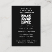 Sänger Musiker Foto Performer Model QR Code Visitenkarte (Rückseite)