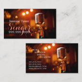 Sänger, Performer, Musik Visitenkarte (Vorne/Hinten)