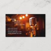 Sänger, Performer, Musik Visitenkarte (Rückseite)