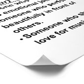 Sänger Poster (Ecke)