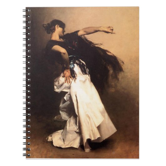 Sänger Sargent spanisches Tänzer-Notizbuch Notizblock (Vorderseite)