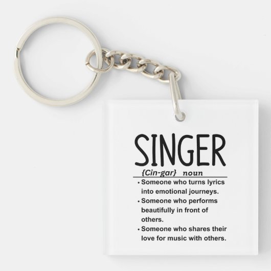 Sänger Schlüsselanhänger (Vorderseite)