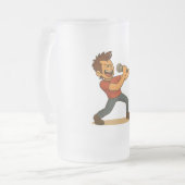 Sänger steigt ein mattglas bierglas (Vorderseite Links)