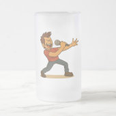 Sänger steigt ein mattglas bierglas (Mittel)