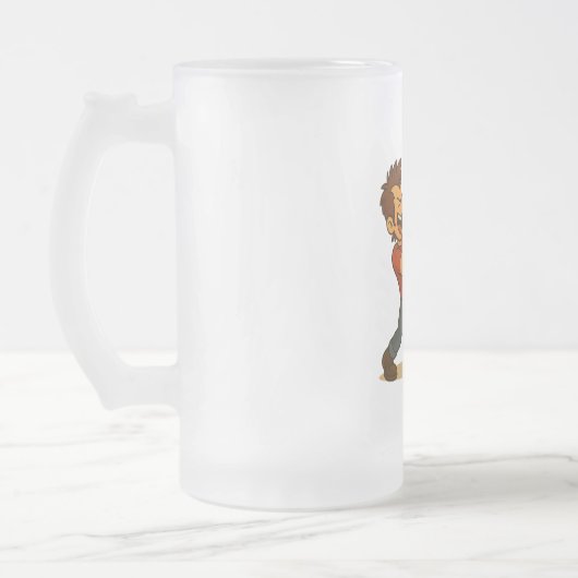 Sänger steigt ein mattglas bierglas (Links)