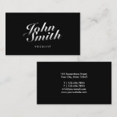Sänger-stilvolles kalligraphisches visitenkarte (Vorne/Hinten)