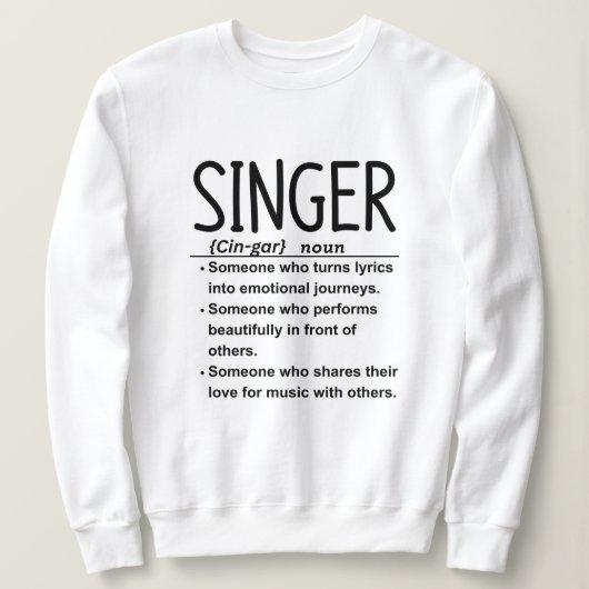 Sänger Sweatshirt (Design vorne)