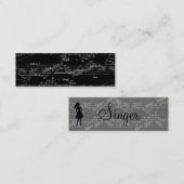 Sänger-Vintages Grau merkt Visitenkarte (Vorne/Hinten)