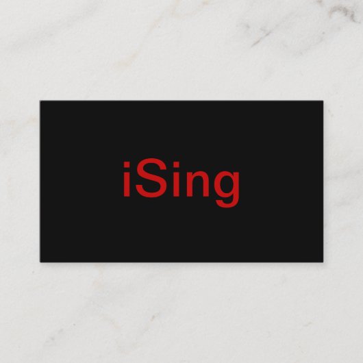 Sänger-Visitenkarte Visitenkarte (Vorderseite)