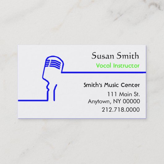 Sänger-Visitenkarte Visitenkarte (Vorderseite)