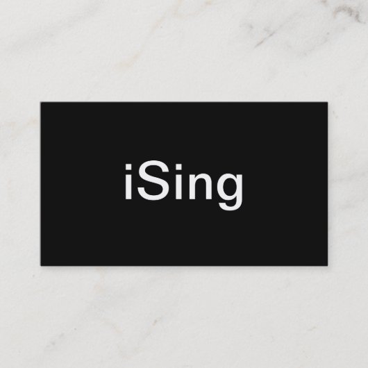 Sänger-Visitenkarte Visitenkarte (Vorderseite)