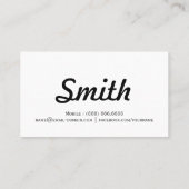 Sänger / Vocalist - Minimal einfache Präzision Visitenkarte (Rückseite)