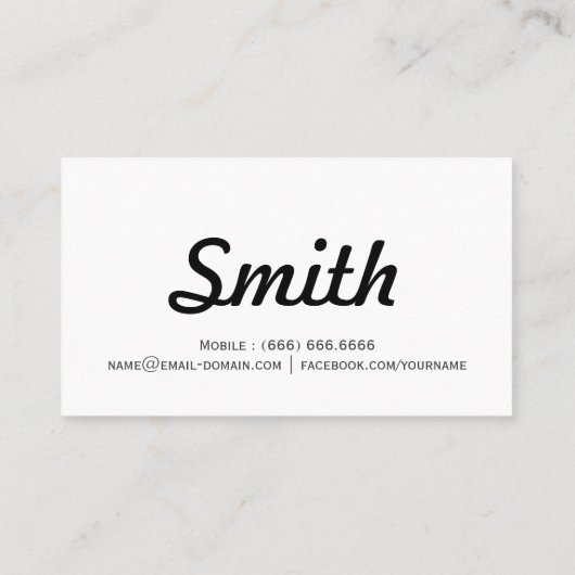 Sänger / Vocalist - Minimal einfache Präzision Visitenkarte (Rückseite)