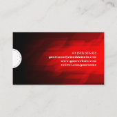 Sänger/Vocalist - Modernes Dunkles Rot Visitenkarte (Rückseite)