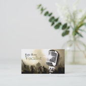 Sänger, Vocalist, Solo, Performance Entertainment Visitenkarte (Stehend Vorderseite)