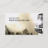 Sänger, Vocalist, Solo, Performance Entertainment Visitenkarte (Rückseite)