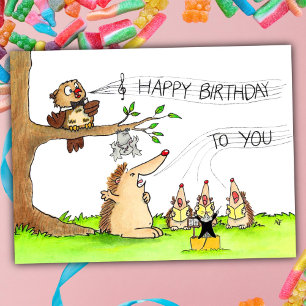 Sänger zum Geburtstag Postkarte