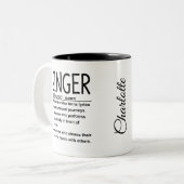 Sänger Zweifarbige Tasse (Vorderseite Links)