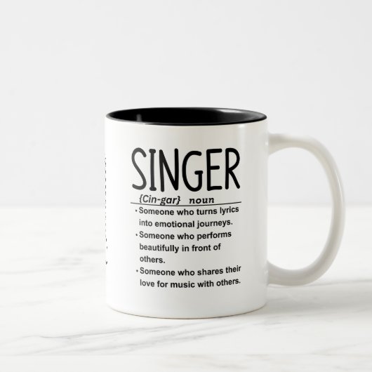 Sänger Zweifarbige Tasse (Rechts)