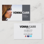 SängerHeadshot für Sänger-Musiker Visitenkarte (Vorne/Hinten)