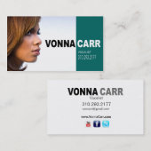 SängerHeadshot für Sänger-Musiker Visitenkarte (Vorne/Hinten)