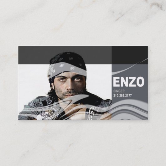 SängerHeadshot für Sänger-Musiker Visitenkarte (Vorderseite)